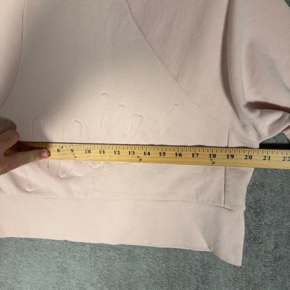 Nike Dri-FIT Women Small Pink Embossed Logo Cropped Pullover Sweatshirt Gorpcore